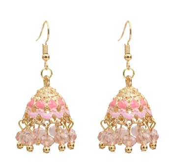 5083 pi Этнические серьги Jhumka для Для женщин из индийской смолы из бисера с бахромой, с кисточками серьги афганских пакист Египет Свадебные Pendientes - Окраска металла: 5083 pi
