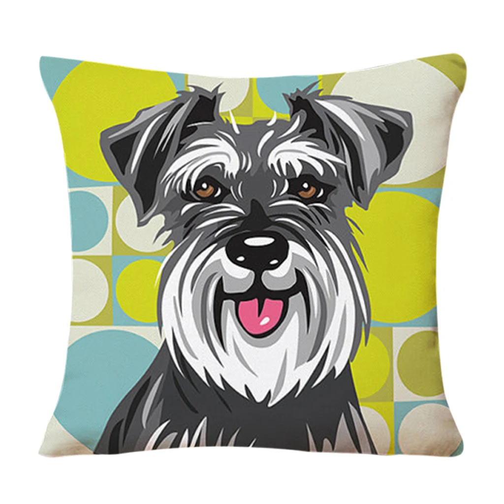 Schnauzer 45X45 см наволочка Чехол на подушку Рождество Фестиваль спальня диван