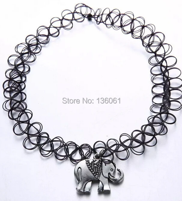 Винтажное серебряное ожерелье с подвеской в виде слона пентакли дерева жизни