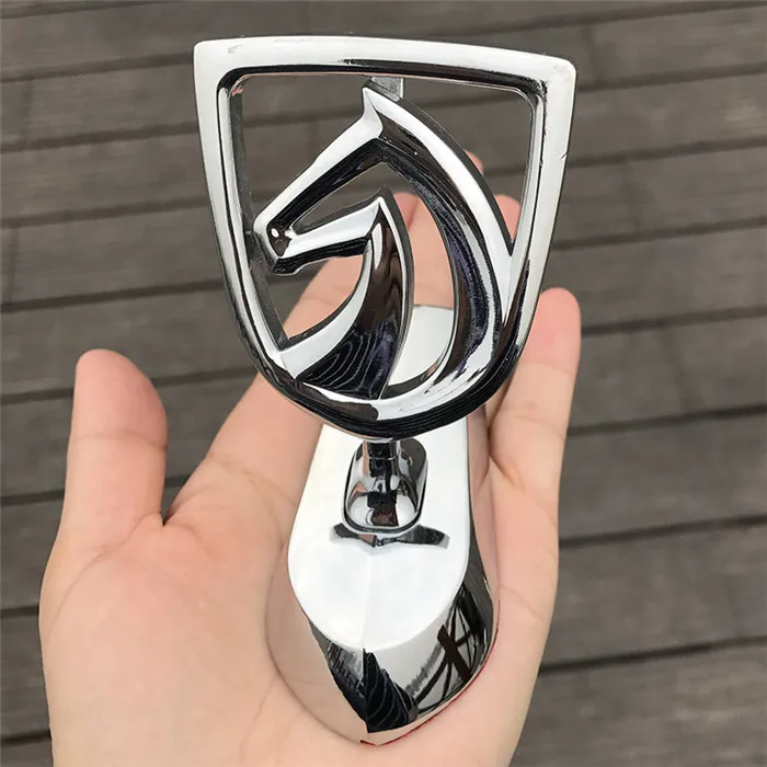 b-Silver Украшение на передний капот автомобиля, эмблема орла, значок, наклейка для Baojun RS-5 S6 610 S3 630 E200 560, авто наклейка на капот двигателя - Название цвета: b-Silver