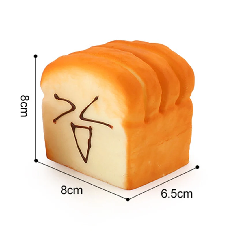 8 см Kawaii Jumbo Toast Bread Squishy супер медленно поднимающийся держатель для телефона