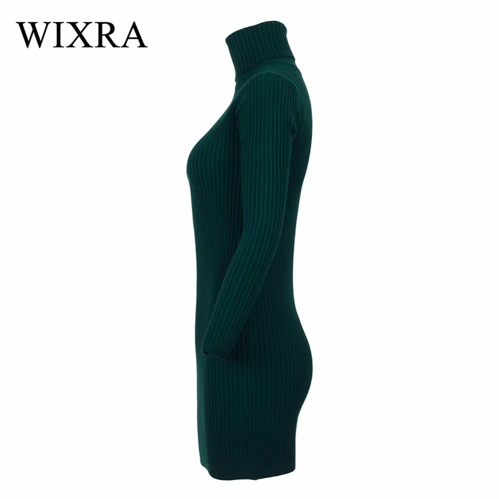 Wixra теплое и очаровательное облегающее трикотажное платье свитер посылка в