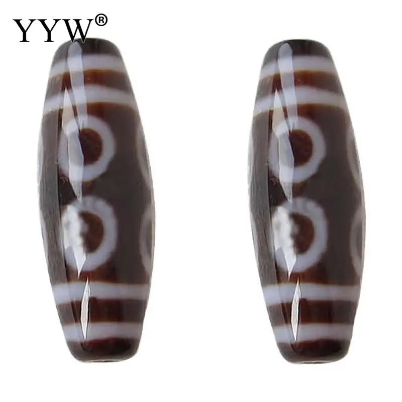 

13x39mm Eight-Eyed Natural Tibetan Dzi Beads For Making DIY Fashion Jewelry Bracelets Oval Eight-Eyed & two tone Grade AAA 1PC