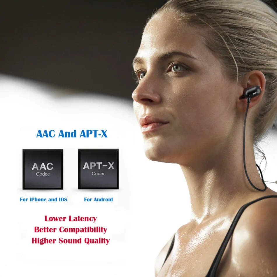 Наушники EKSA In ear Bluetooth BT4.2 беспроводные 100 мАч IPX 7 шумоподавление наушники