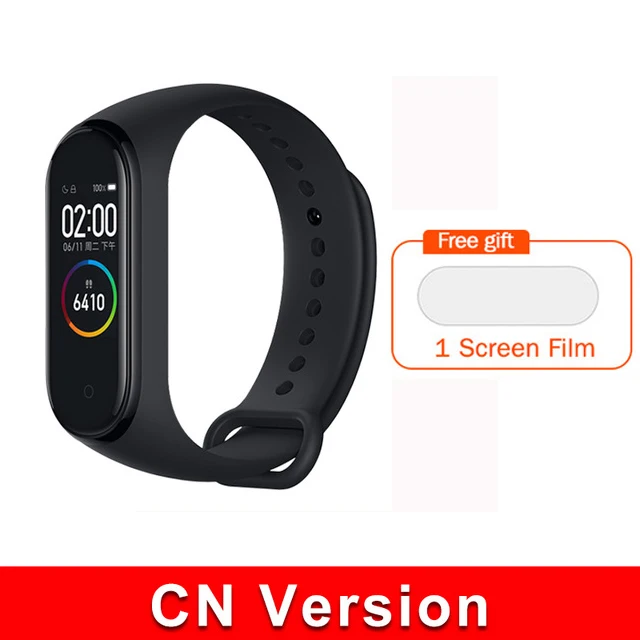 CN Mi Band 4 Оригинальная глобальная версия Xiaomi Mi Band 4 Smart Miband, новейший музыкальный браслет, пульсометр, фитнес, 135 мА/ч, цветной экран, Bluetooth 5,0 - Цвет: CN Mi Band 4