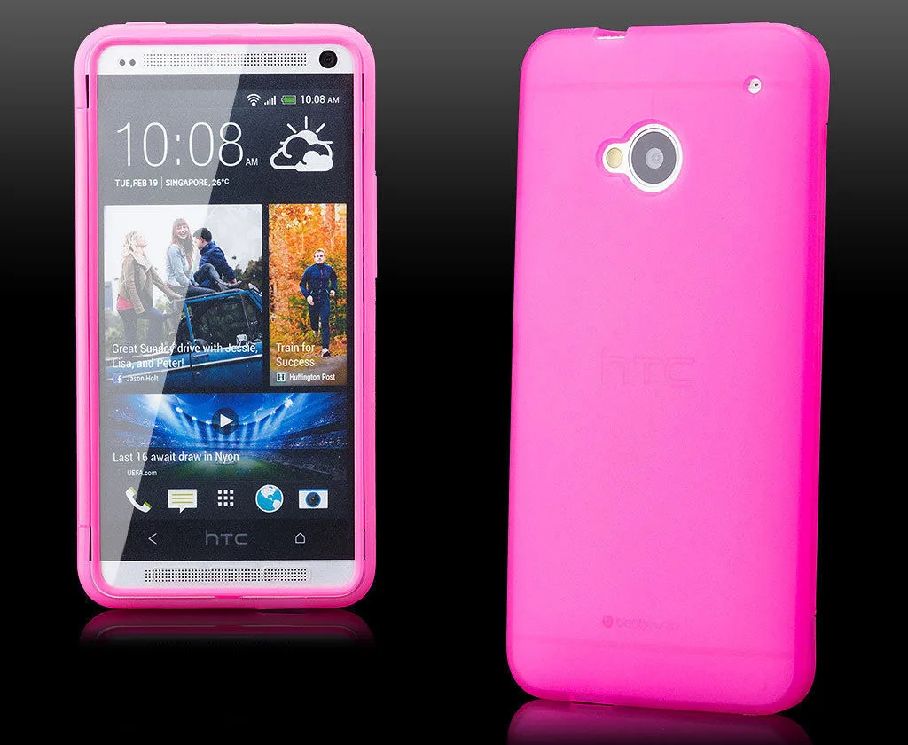 Ультра тонкий Прозрачный Сенсорный экран Простой Flip Case для HTC M7 M9 ТПУ + PC Двойной 360