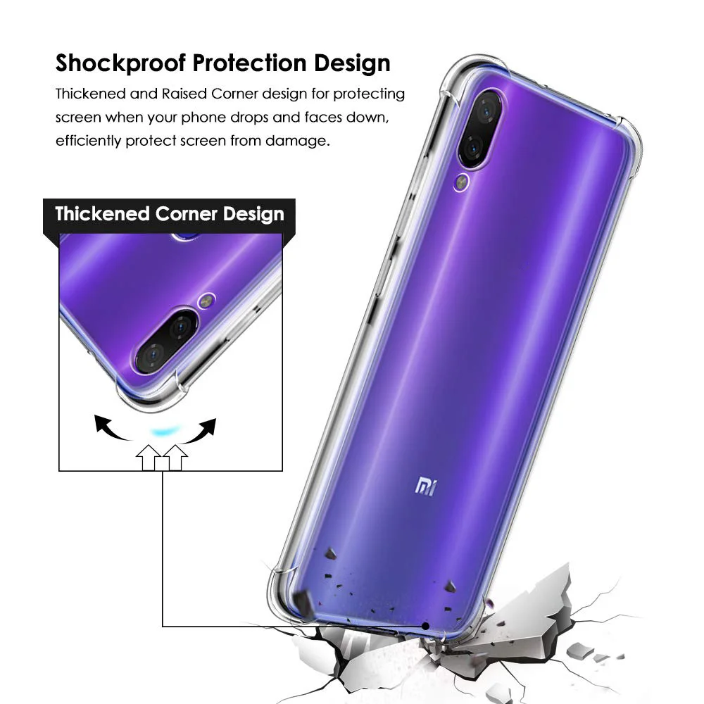 Чехол для Xiaomi Mi A3 чехол Lite ударопрочный Силиконовый ТПУ мягкий прозрачный lite MiA3
