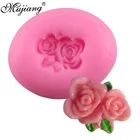 Mujiang мини-розовый цветок лист силиконовая форма для выпечки кекса инструменты для украшения тортов из мастики конфеты шоколадная форма для полимерной глины