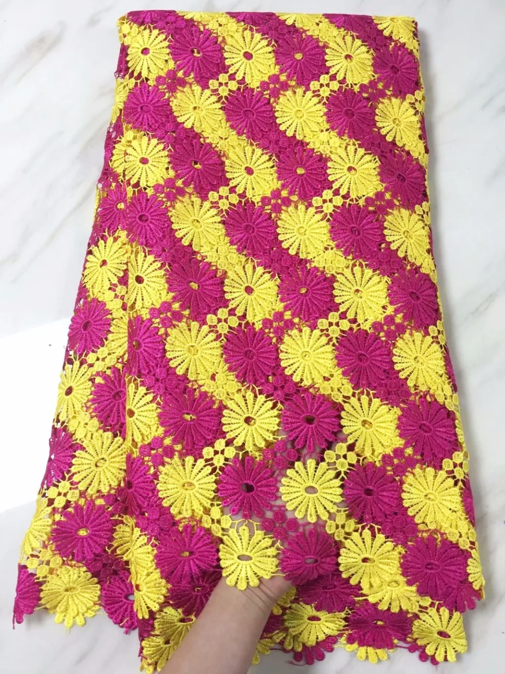 Nigerian Lace Fabrics 2018 African Guipure Fabric High Quality French Water Soluble PLL14 | Дом и сад