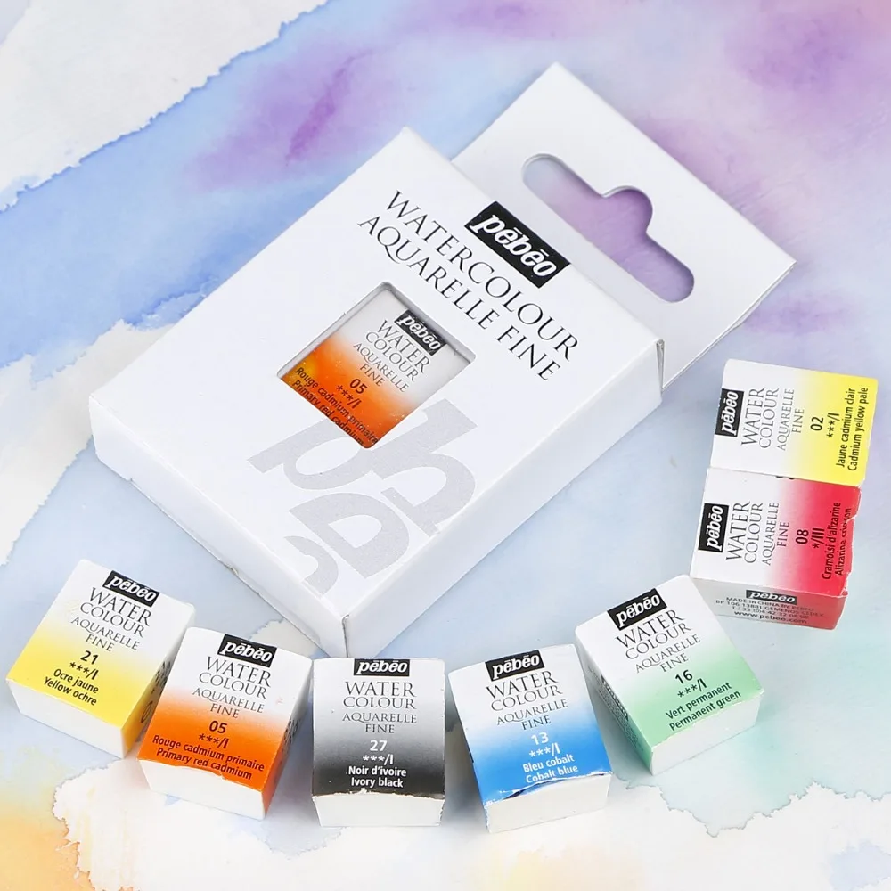 Однотонная Акварельная краска PEBEO 28 цветов|watercolor paint|solid watercolor paintssolid |