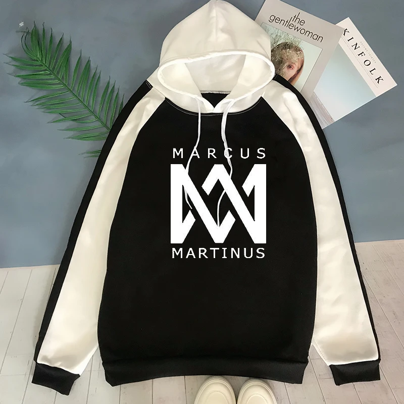 Модная одежда в стиле пэчворк толстовка с капюшоном Marcus & Martinus Moment Tour пуловер топы