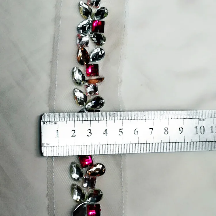 1 ярд rhinestone Вышивка бисером бахрома отделка для одежды сумки обувь ручной работы бисером аппликации аппликация для шитья аксессуары