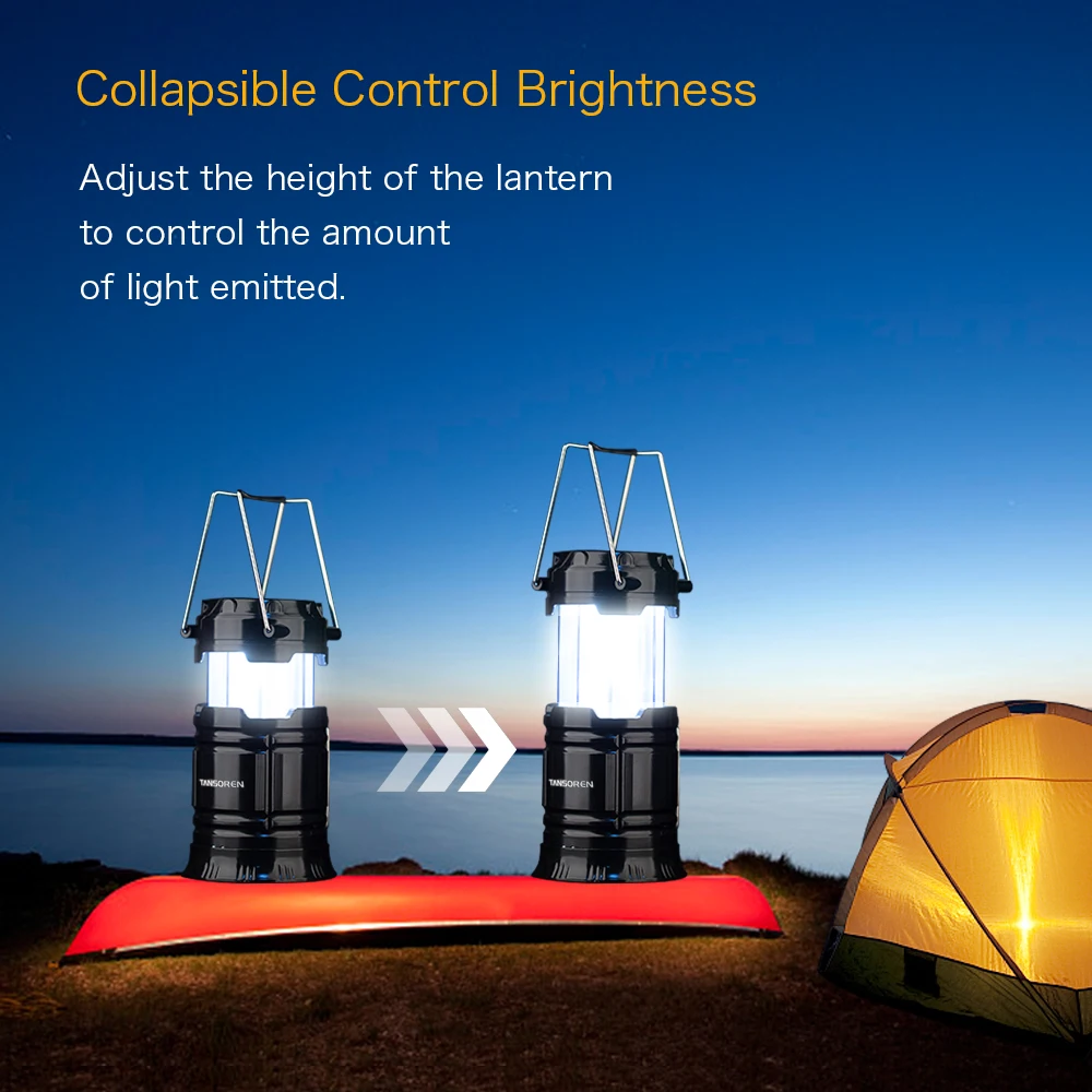 JONCSON Portable White and Beating Flame LED Light Camping Lantern Handheld Flashlight with S&quot 3 AA Batteries for Emergency | Лампы и