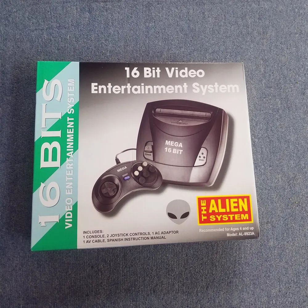 Мега Ретро ТВ Видео игровая консоль для sega MegaDrive 16 бит игровой Картридж с 368 встроенными играми