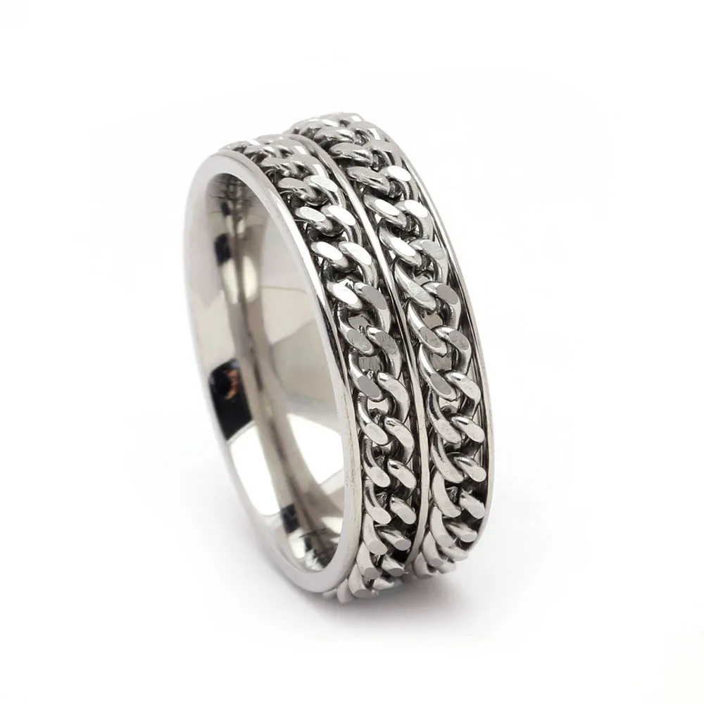 

New fashion Men Brand Ring 316L Titanium Stainless Steel RingsPunk Engraved name Silver color party engagement rings for women