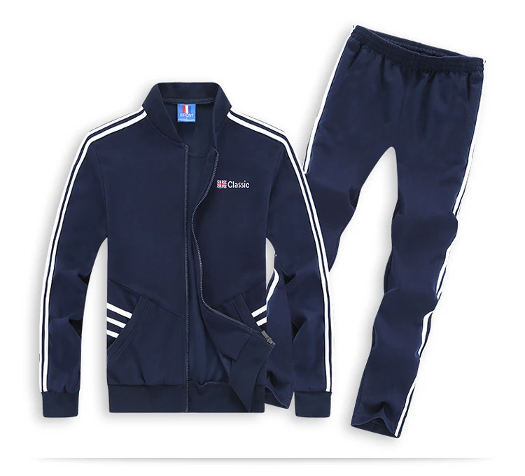 Dark blue Мужской спортивный костюм Зима Осень Баскетбол Бег хлопок большой размер спортивный набор бег фитнес XXXL 4XL 5XL 6XL 7XL 8XL - Цвет: Dark blue
