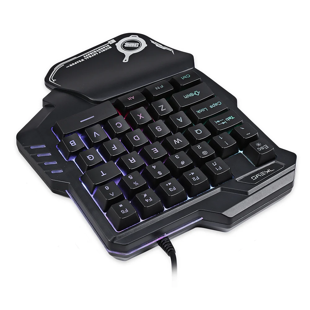 G30 одной рукой Игровая клавиатура Механическая feel светодио дный Подсветка 35