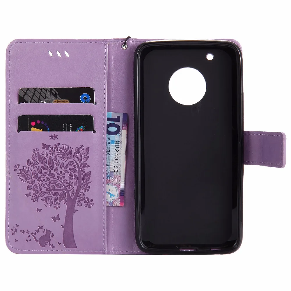 3D Tree Motorola Moto G5 Plus G5S Plus PU Leather Case for Moto G5 G5S Phone: Shell Wallet Flip Cover for Moto G 5S Celular image 3