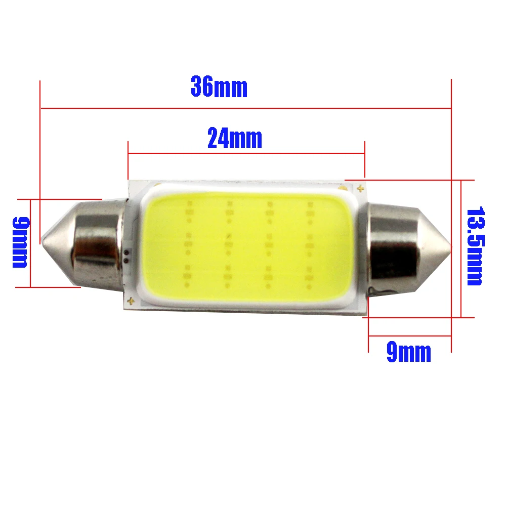 YM E-Bright 500 шт./лот C5W гирлянда COB 31 мм/36 мм/39 мм/41 мм 1,5 Вт 12 В купольные лампы Индикатор автомобильный светильник белый авто лампы