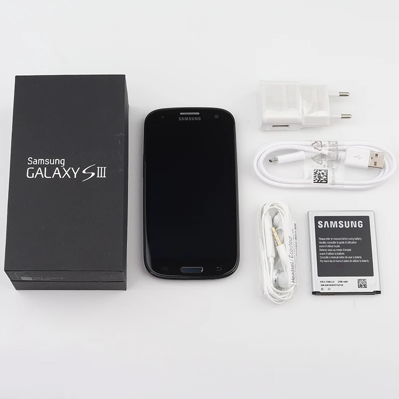 I9300 разблокированный смартфон Samsung Galaxy S3 S III четырехъядерный 4 8 дюймовый экран 8MP