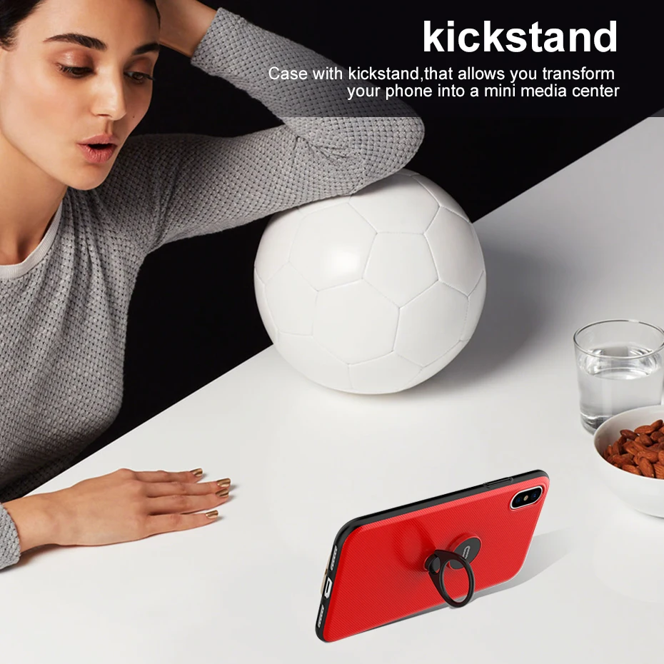 IX палец кольцо держатель телефона чехол для iphone X 10 случаях Slim 360 градусов
