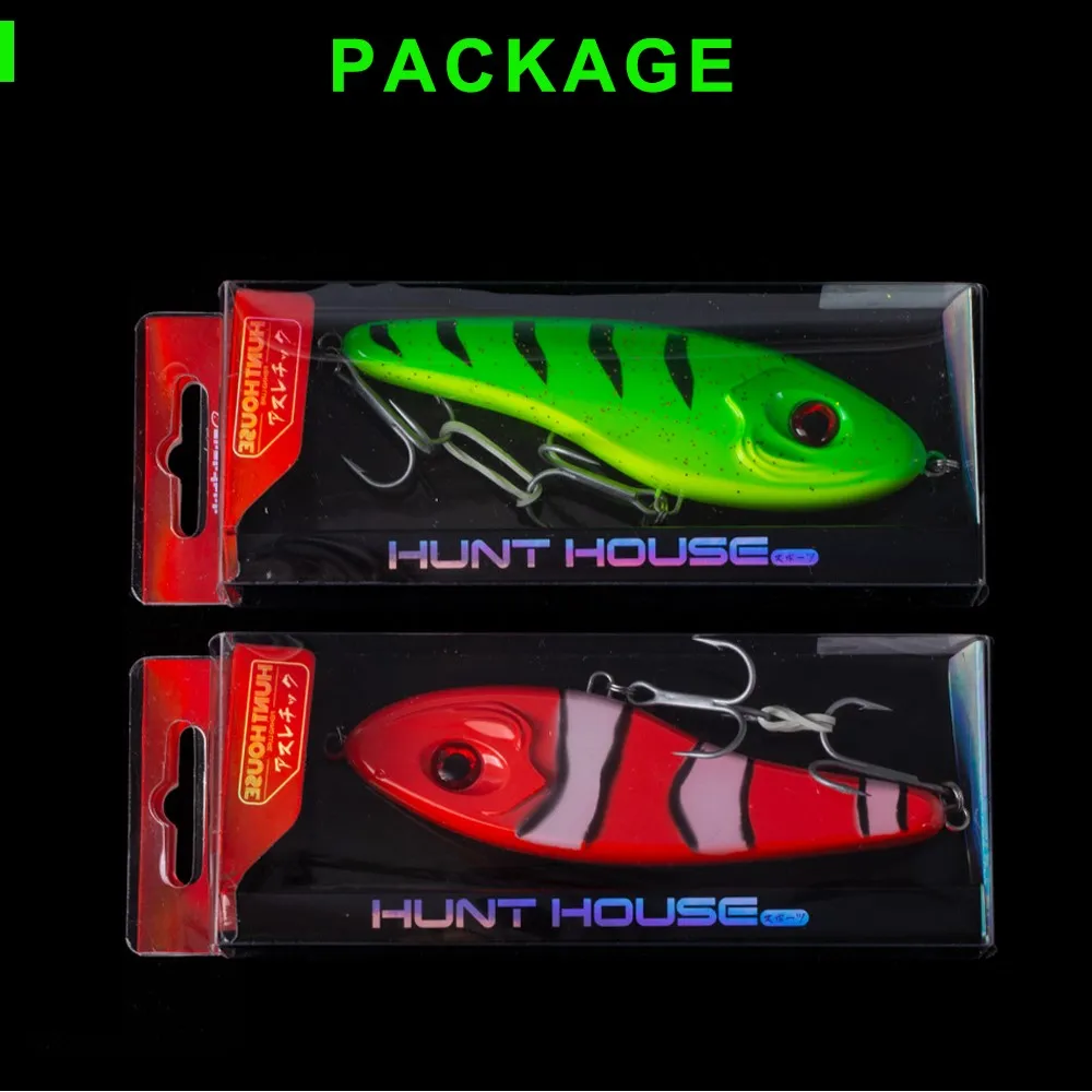 

Hunthouse Jerkbait Musky Buster Pike Fishing Lure 11.5/14.5cm 32/52g Jerk VIB Baits Slow Sinking Big Bass Pesca westin LW129