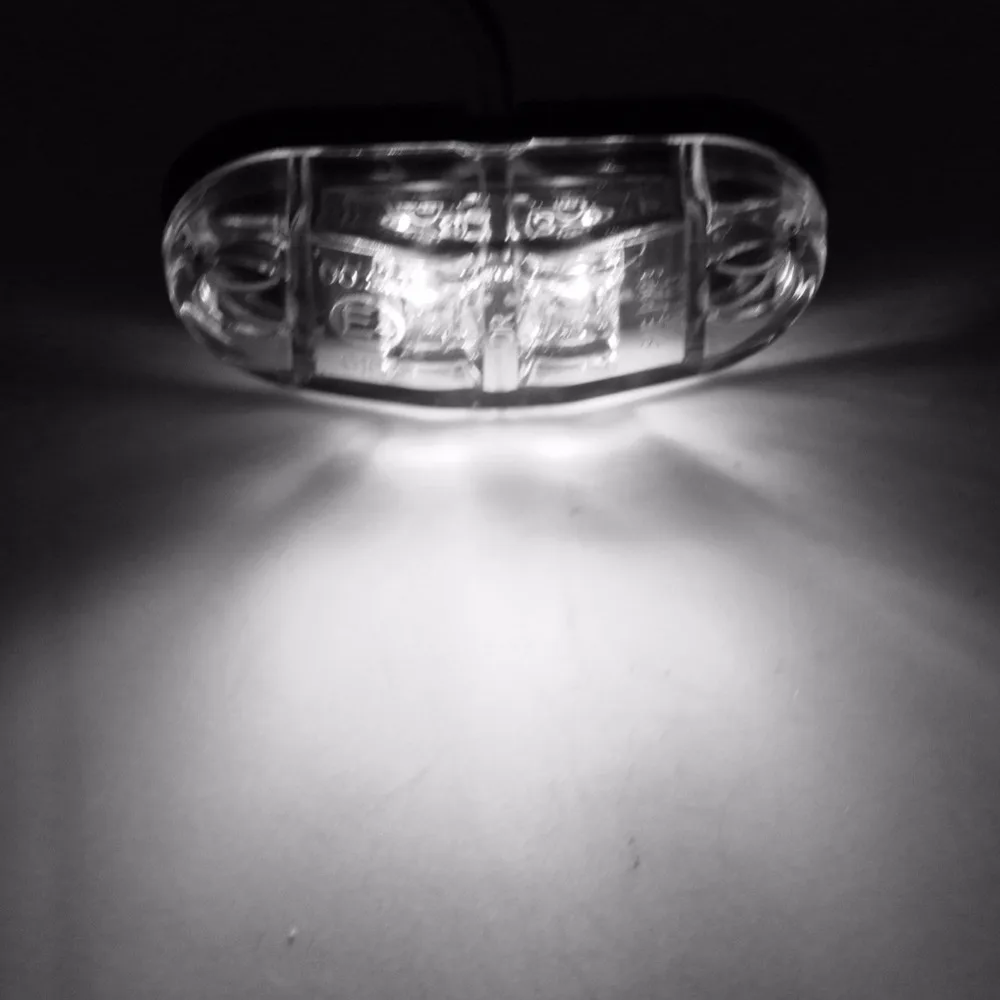 Горячая продажа 1 шт. белый 2LED Боковой габаритный фонарь для автомобиля грузовика