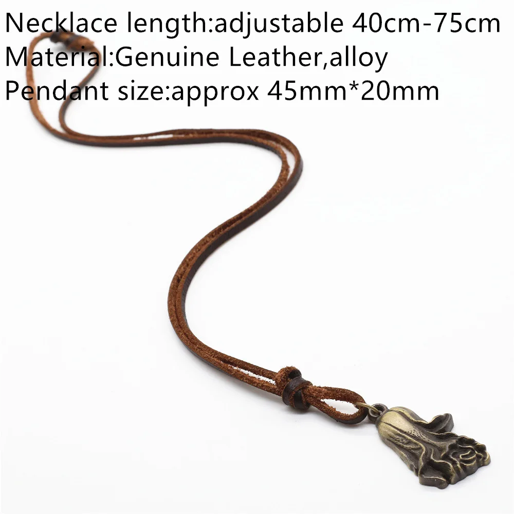 Цепочка Из Натуральной воловьей кожи для мужчин и женщин Повседневная Длинная