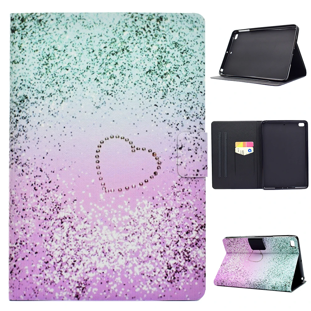 Мода рисунком с подставкой карманом для карт чехол для Apple iPad Mini 1/2/3/4 iPad mini4 mini5 чехол для кошек, собак, кроликов слона чехол coque para