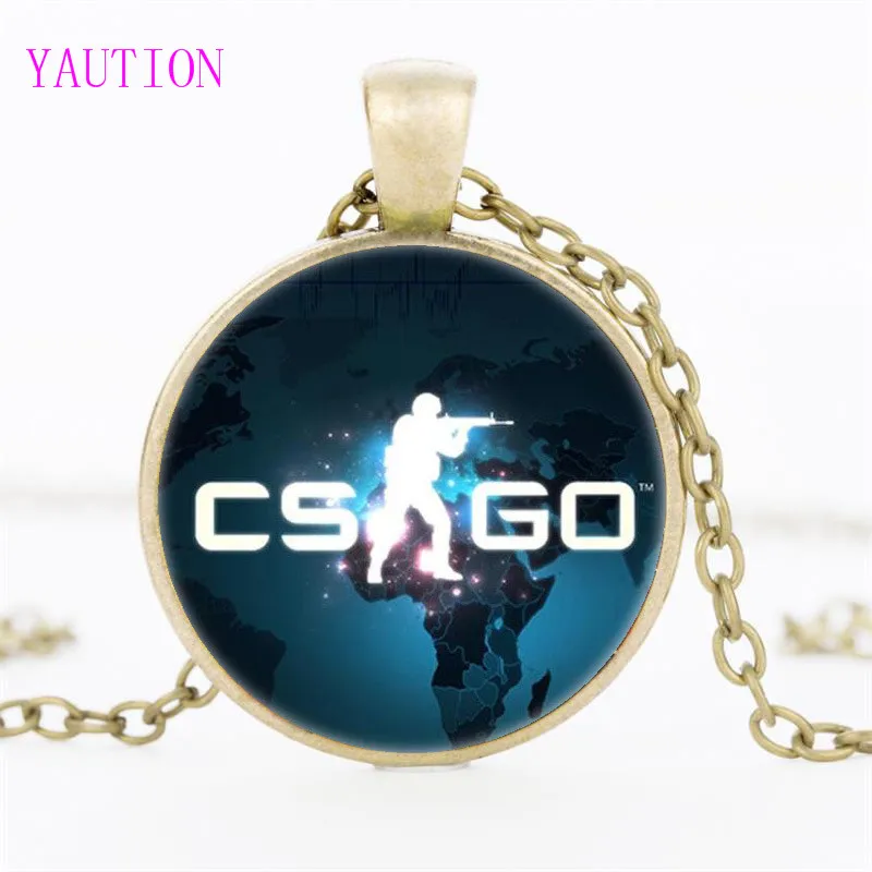 3/Цветные игры CS GO стеклянная цепочка на шею для мужчин CSGO аниме Neckless мужской Collier