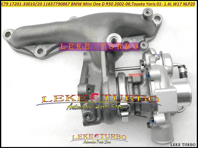 Турбокомпрессор Turbo CT9 17201 33010 33020 для BMW Mini One D R50 TOYOTA Yaris W17 NLP20 11657790867