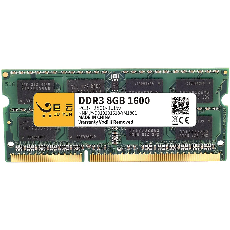 Оперативная память Ju Yun DDR3L 8 Гб 1600 МГц ОЗУ для ноутбука 1066 1333 совместим с ноутбуком