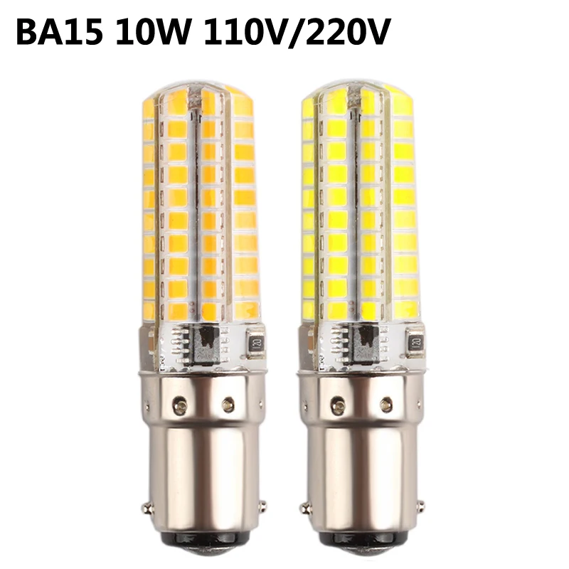 

BA15 B15 Dimmable 10W 2835SMD LED Crystal Lamps Energy Saving Corn Light Bulbs Light 110V 220V warm white cool white 5pcs/lot