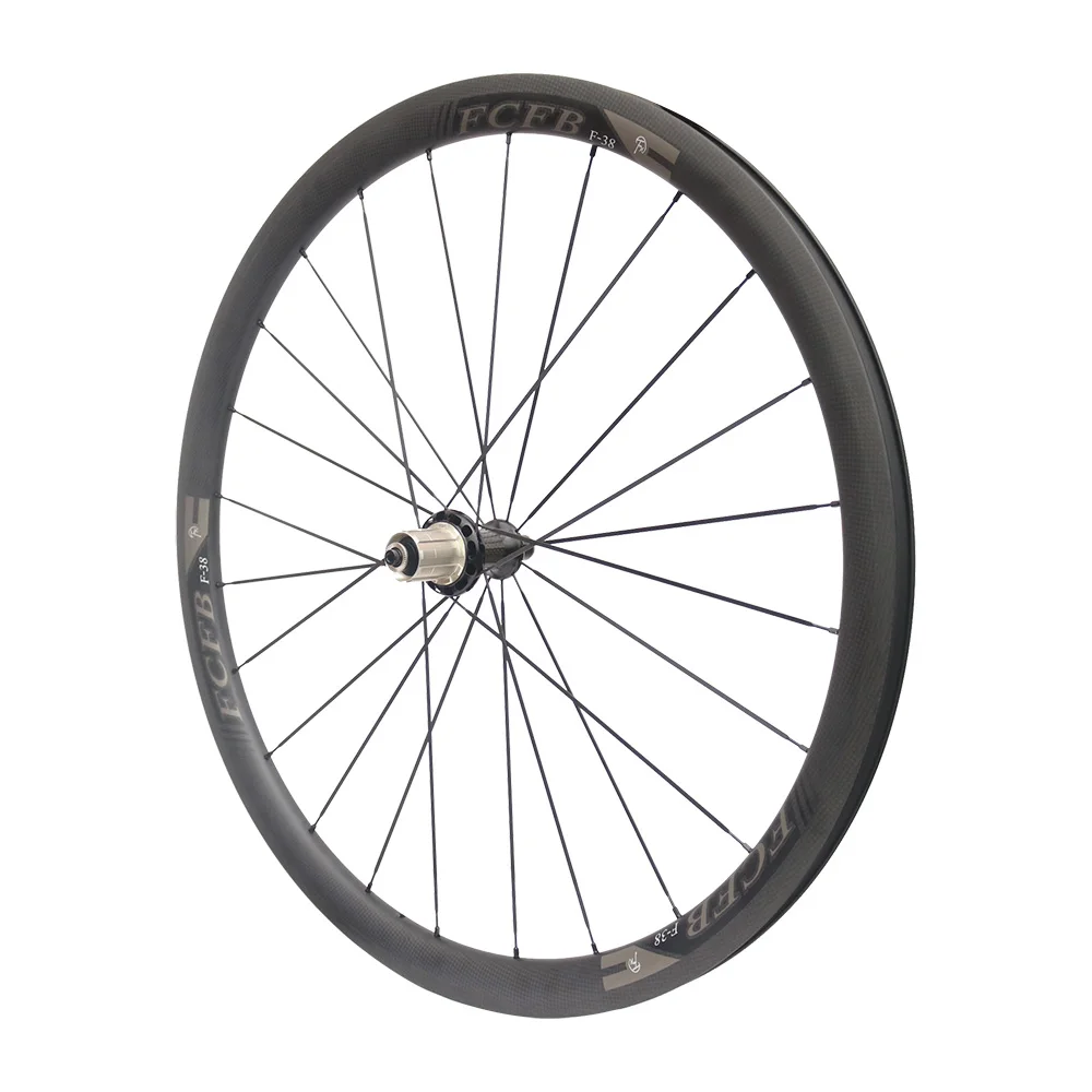

2017 new FCFB road carbon wheelset F-38mm carbon clincher with R36 for Road Bike bicycle wheels 25mm width 3K matt wheelset