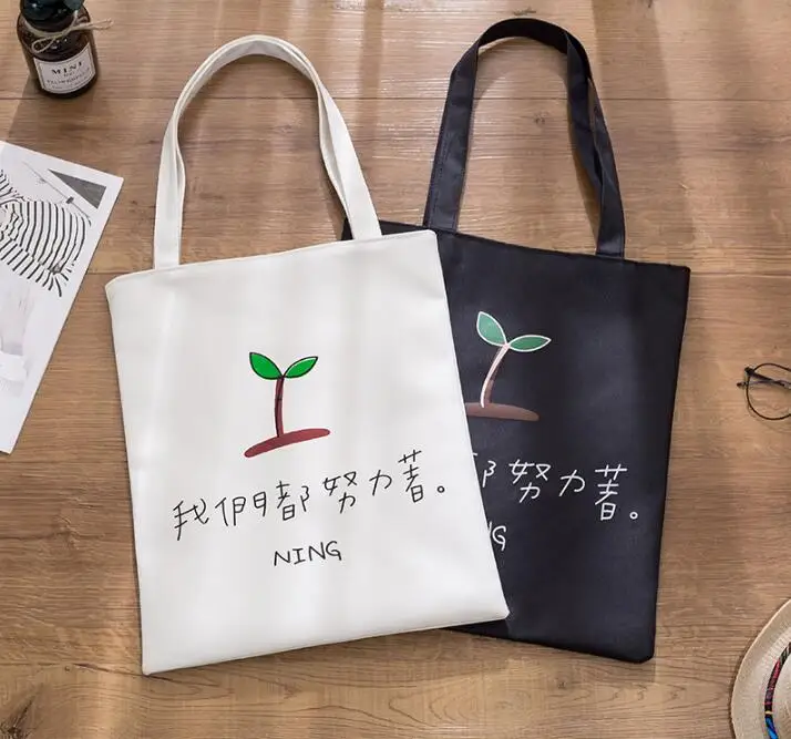 2019 Женская тканевая Холщовая Сумка-тоут Хлопковая сумка ручной работы для