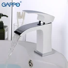 Смесители для раковины GAPPO, белый кран Водопад, из латуни, для ванной комнаты