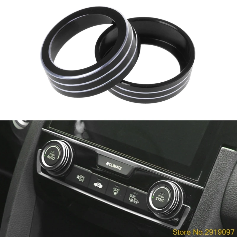 2x алюминиевое кольцо ручка Накладка для- Honda Civic Седан купе, хэтчбек