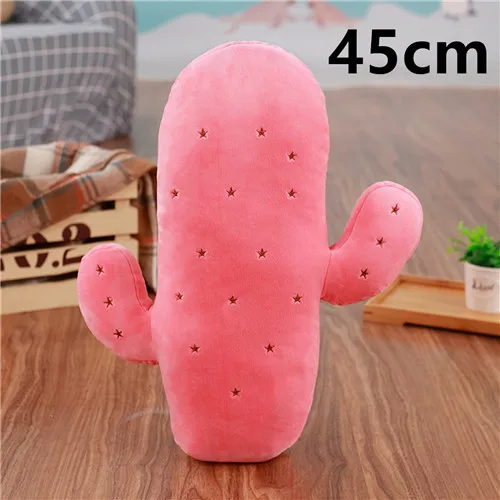 red 45cm 1 шт., креативная плюшевая подушка-кактус, мягкая милая игрушка, кукла, детский подарок, девочка, диванная подушка, имитация милого украшения дома - Цвет: red 45cm