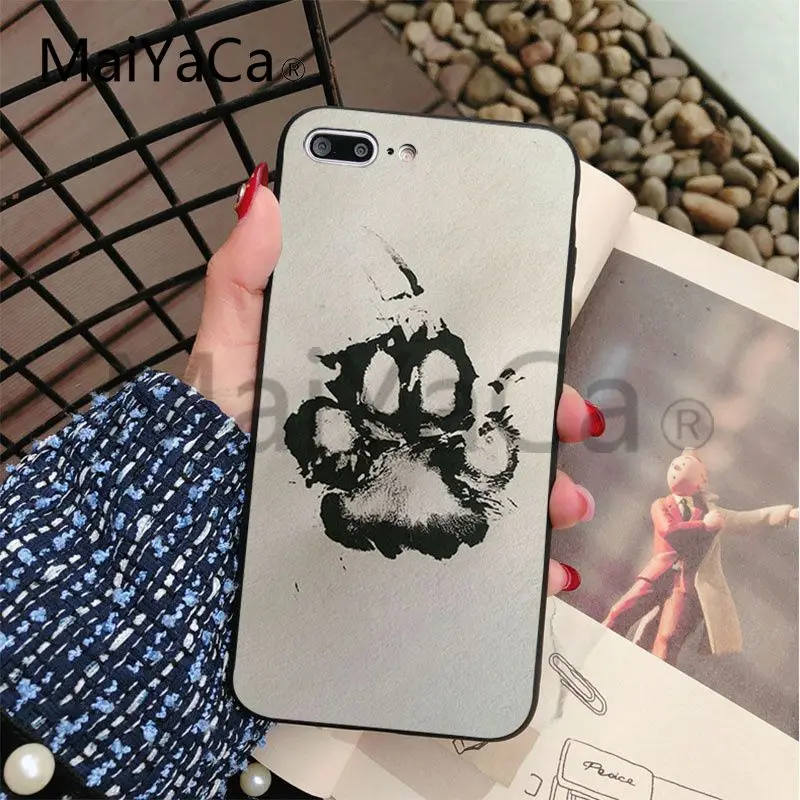 MaiYaCa/Аксессуары для телефонов с милыми собачьими лапами мягкий чехол iphone X 8 8plus 7