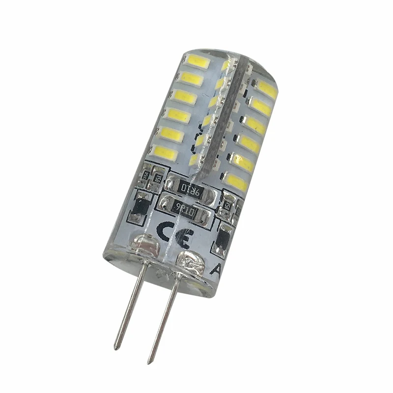 Светодиодный светильник G4 10 шт. 3 Вт мощный SMD3014 48 светодиодный AC12V 12 в пост. Тока 220