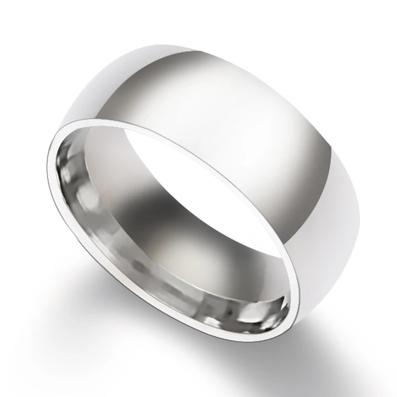 

Smooth Stainless Steel Couple Rings Gold Simple Women Men Lovers Wedding Jewelry Engagement Gifts