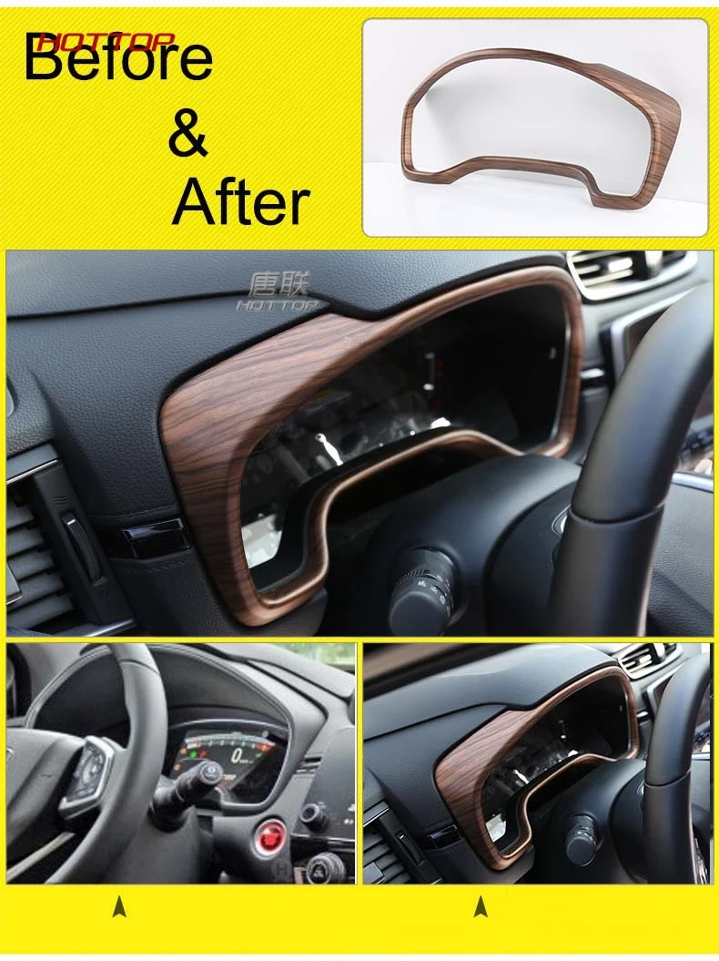 HOTTOP древесины интерьер приборная панель консоль рамка для HONDA CR-V CRV 5th Gen AT(LHD& RHD) стайлинга автомобилей
