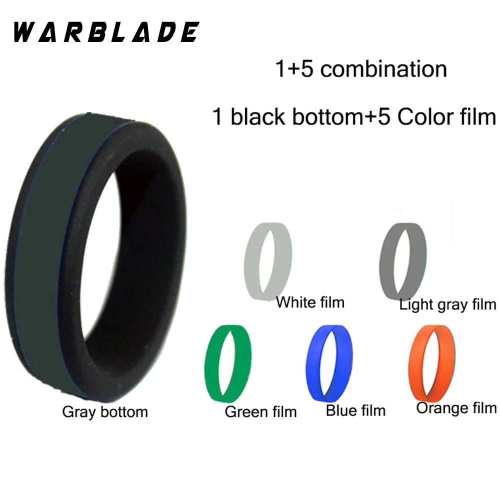 Новое Силиконовое кольцо WarBLade 8 мм для мужчин и женщин гипоаллергенное гибкое