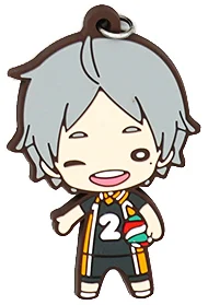 Кошмарным! Резиновый брелок для ключей Karasuno Koukou Hinata Shoyo Kageyama Tobio Sugawara Koshi Tsukishima Kei Yamaguchi Beaneye - Цвет: 19 Sugawara Koshi