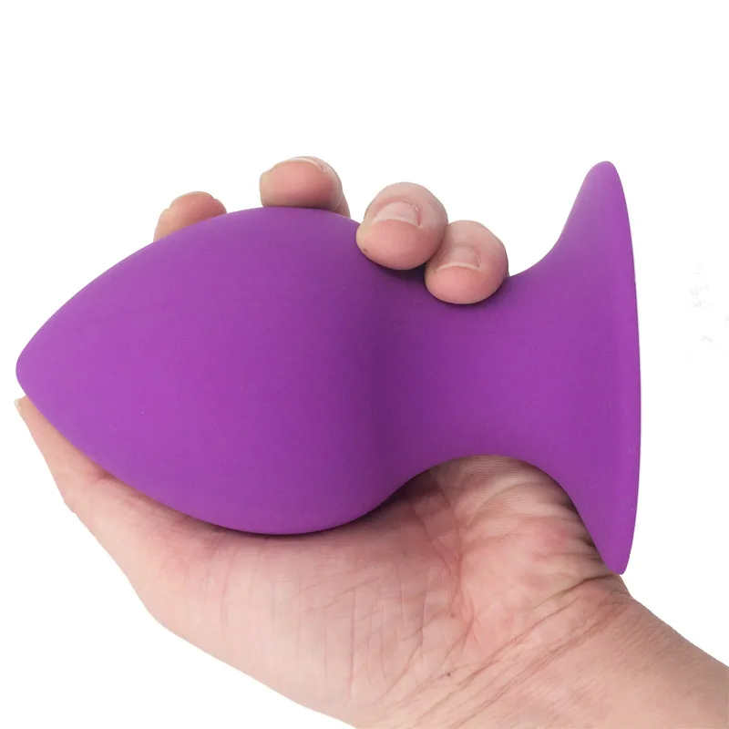 Огромная Анальная пробка полностью силиконовая крепкая присоска секс игрушки