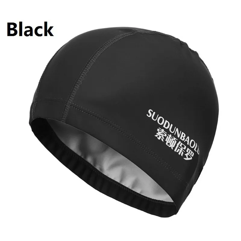 Black Новое поступление, для взрослых мужчин и женщин, высокая эластичность, водонепроницаемая, ПУ ткань, защита ушей, длинные волосы, для спорта, для плавания, бассейна, шапка для плавания, ming - Цвет: Black