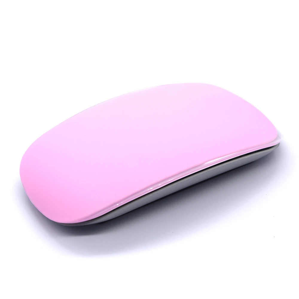 Pink Тонкий конфетных цветов силиконовый мягкий защитный чехол для MAC Apple Magic mouse для Macbook Magic mouse 1 2 - Цвет: Pink