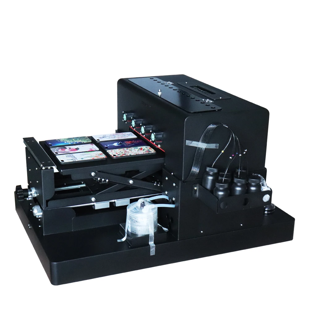 8-color A3 UV flatbed printer machine with DX5 print head modified from original R2000 for Bottle, Phone Case, Wood, Metal