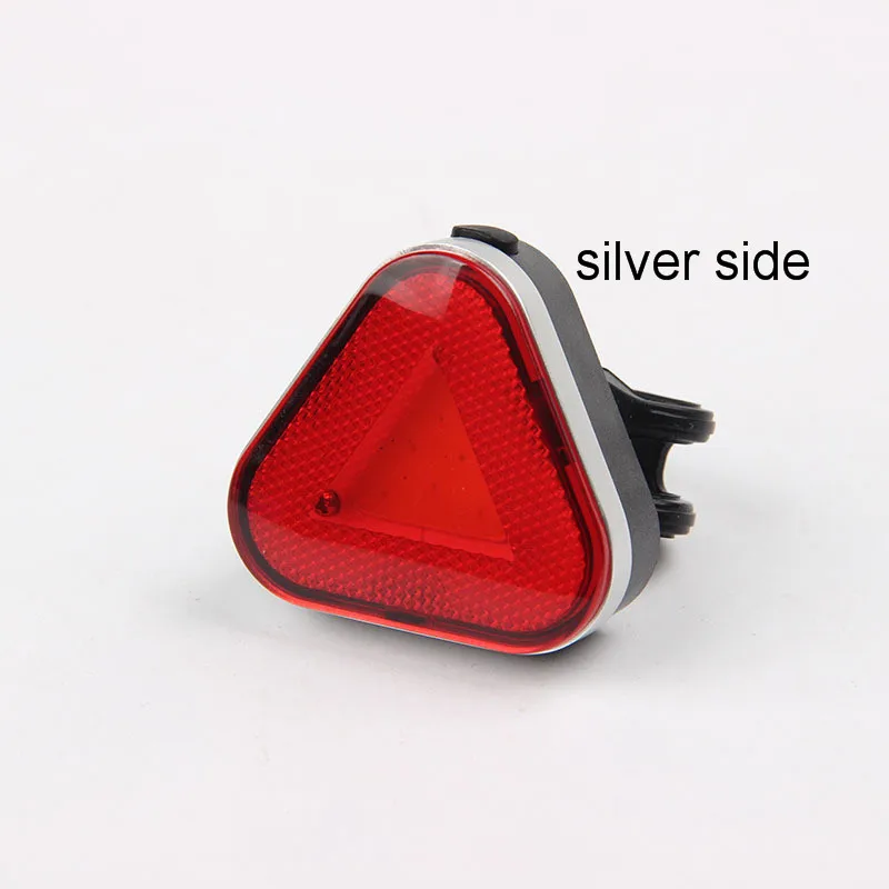 silver side 1 шт. Портативный USB Перезаряжаемые велосипед хвост безопасности Предупреждение светильник для велосипеда, задний интеллигентая(ый) светильник Водонепроницаемый велосипедный фонарь - Цвет: silver side