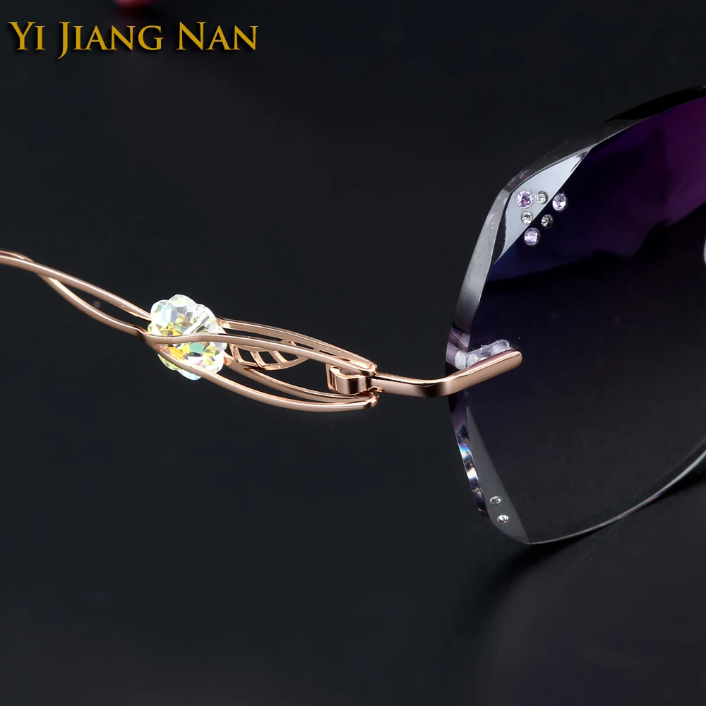 Алмазные очки титановые оправы тонированные линзы без oculos de grau feminino